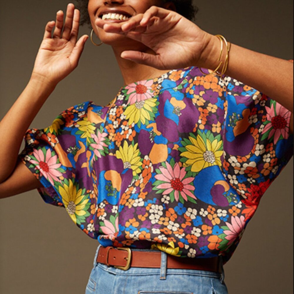 Soeur Idole Silk Blouse sz 40 (M/L)